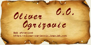 Oliver Ogrizović vizit kartica